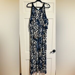 Calvin Klein Black and White Animal Print Dress